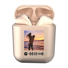 Carica l'immagine nel visualizzatore di Gallery, Cuffie Bluetooth RoseGold perlato con codice spotify e foto personalizzabile