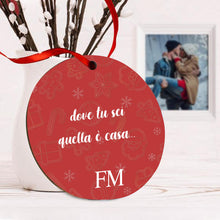 Carica l'immagine nel visualizzatore di Gallery, Decoro natalizio con frase personalizzabile
