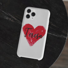 Carica l'immagine nel visualizzatore di Gallery, Cover colorata Heart&Name personalizzabile