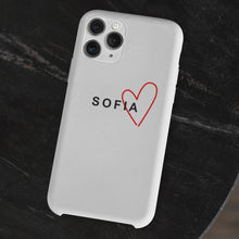 Carica l'immagine nel visualizzatore di Gallery, Cover colorata Heart&Name personalizzabile