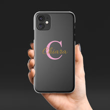 Carica l'immagine nel visualizzatore di Gallery, Cover nera con lettera e nome personalizzabile