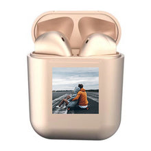 Carica l'immagine nel visualizzatore di Gallery, Cuffie bluetooth RoseGold perlato con foto personalizzabile