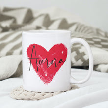 Carica l'immagine nel visualizzatore di Gallery, Tazza con cuore e nome personalizzabile
