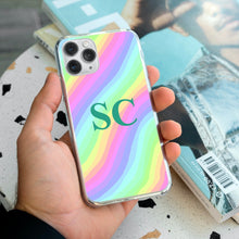 Carica l'immagine nel visualizzatore di Gallery, Cover protection "Rainbow" con lettere personalizzabili