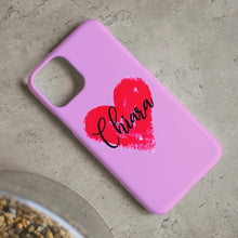 Carica l'immagine nel visualizzatore di Gallery, Cover colorata Heart&Name personalizzabile