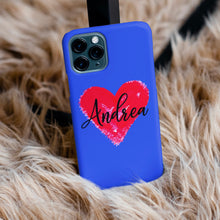 Carica l'immagine nel visualizzatore di Gallery, Cover colorata Heart&Name personalizzabile