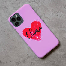 Carica l'immagine nel visualizzatore di Gallery, Cover colorata Heart&Name personalizzabile