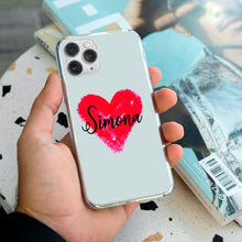 Carica l'immagine nel visualizzatore di Gallery, Cover protection Heart&Name personalizzabile