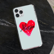 Carica l'immagine nel visualizzatore di Gallery, Cover protection Heart&Name personalizzabile