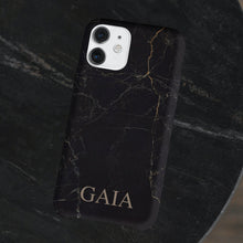 Carica l'immagine nel visualizzatore di Gallery, Cover protection "Dark Marmo" con nome personalizzabile