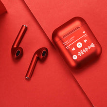 Carica l'immagine nel visualizzatore di Gallery, Cuffie Bluetooth rosso perlato con codice spotify personalizzabile