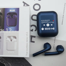 Carica l'immagine nel visualizzatore di Gallery, Cuffie Bluetooth Blu pastello con codice spotify personalizzabile