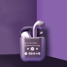 Carica l'immagine nel visualizzatore di Gallery, Cuffie Bluetooth lilla perlato con codice spotify personalizzabile