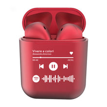 Carica l'immagine nel visualizzatore di Gallery, Cuffie Bluetooth rosso perlato con codice spotify personalizzabile