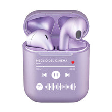 Carica l'immagine nel visualizzatore di Gallery, Cuffie Bluetooth lilla perlato con codice spotify personalizzabile