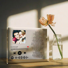 Carica l'immagine nel visualizzatore di Gallery, Targa Maxi con foto e codice spotify con testo personalizzabile 15x20