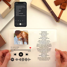 Carica l'immagine nel visualizzatore di Gallery, Targa Maxi con foto e codice spotify con testo personalizzabile 15x20