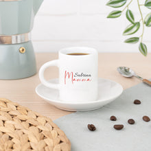 Carica l'immagine nel visualizzatore di Gallery, Tazzina Mamma con piattino e nome personalizzabile