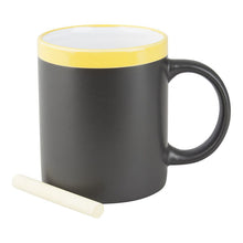 Carica l'immagine nel visualizzatore di Gallery, Tazza lavagna gialla personalizzabile con gessetto