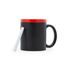 Carica l'immagine nel visualizzatore di Gallery, Tazza lavagna rossa personalizzabile con gessetto