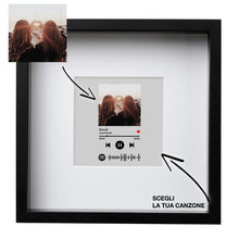 Carica l'immagine nel visualizzatore di Gallery, Quadro con codice spotify e foto personalizzabile 25x25cm