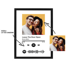 Carica l'immagine nel visualizzatore di Gallery, Quadro con codice spotify e foto personalizzabile 10x15cm