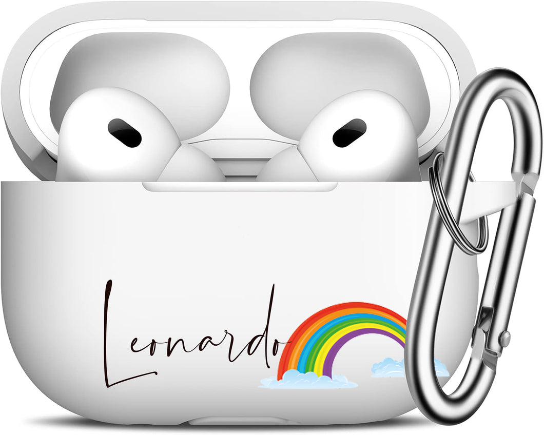 Custodia Bianca Protection Airpods pro con gancio 