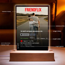 Carica l&#39;immagine nel visualizzatore di Gallery, Targa Netflix con base in legno led personalizzabile
