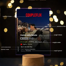 Carica l&#39;immagine nel visualizzatore di Gallery, Targa Netflix con base effetto legno led personalizzabile
