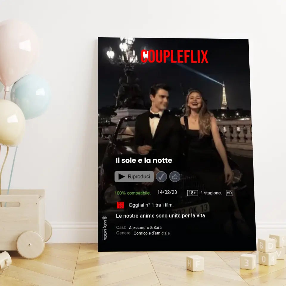 Tela Netflix in canvas 70x100cm personalizzabile