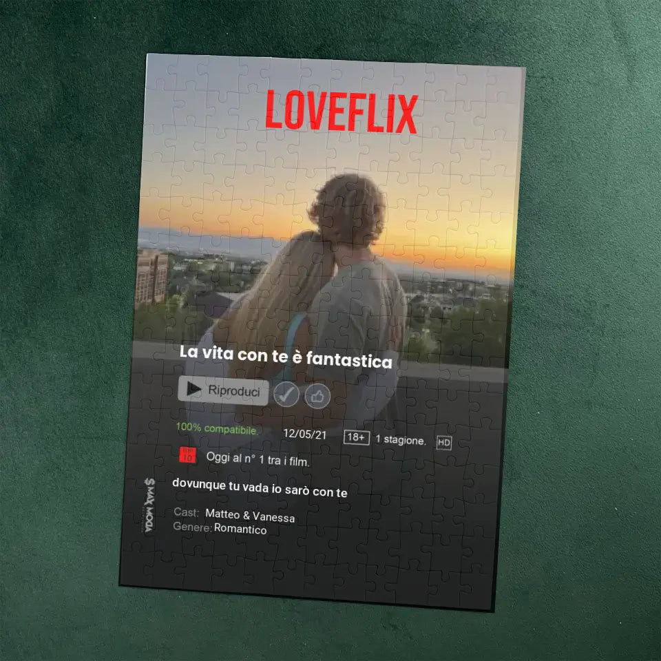 Puzzle Netflix verticale personalizzabile 20x30
