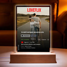 Carica l&#39;immagine nel visualizzatore di Gallery, Targa Netflix con base in legno led personalizzabile
