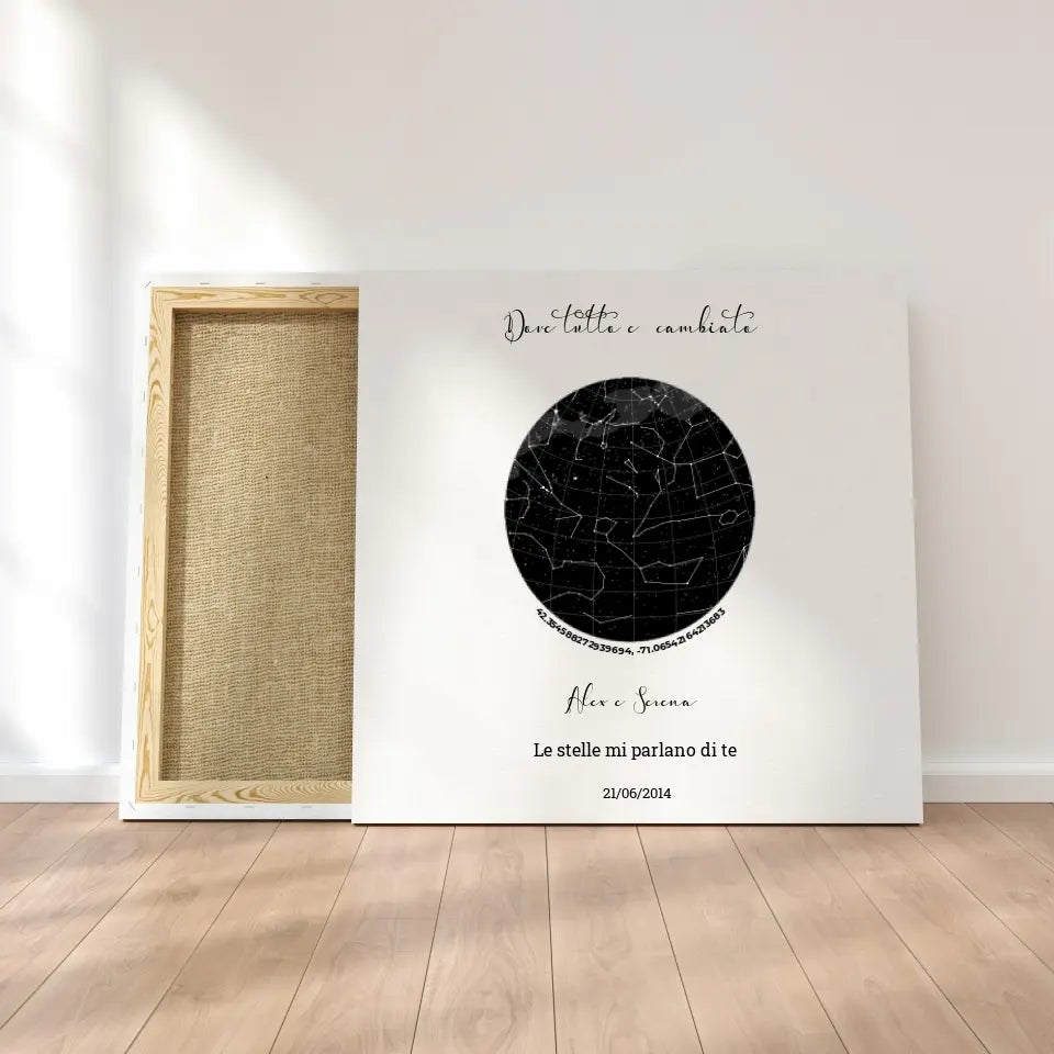 Tela Costellazioni in canvas 50x50 personalizzabile