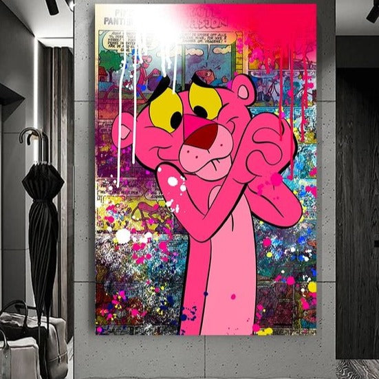 Tela in Canvas Pink Panther Multicolor