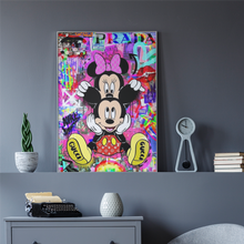 Carica l&#39;immagine nel visualizzatore di Gallery, Tela in canvas Minnie&amp;Mickey X PRADA
