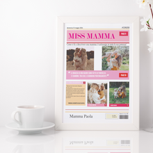 Carica l&#39;immagine nel visualizzatore di Gallery, Quadro bianco &quot;Miss mamma&quot;&quot; 20x30  personalizzabile
