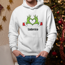 Carica l&#39;immagine nel visualizzatore di Gallery, Felpa con cappuccio &quot;Grinch&quot;  personalizzabile
