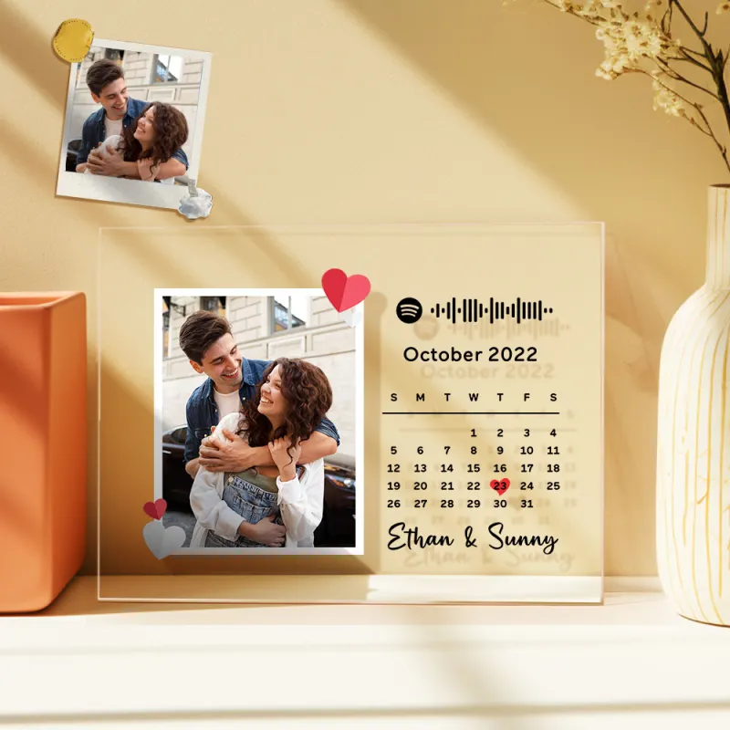 Targa calendario con foto personalizzabile 15cm x 20cm