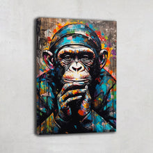 Carica l&#39;immagine nel visualizzatore di Gallery, Tela in canvas Monkey Multicolor
