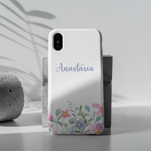 Carica l&#39;immagine nel visualizzatore di Gallery, Cover protection &quot;Flowers&quot; con nome personalizzabile
