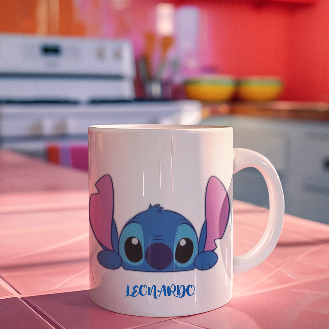 Tazza Stitch bimbo con nome personalizzabile