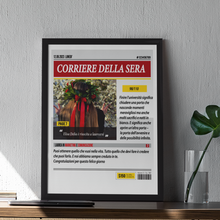 Carica l&#39;immagine nel visualizzatore di Gallery, Quadro Nero &quot;Giornale di Laurea&quot; 20x30 personalizzabile
