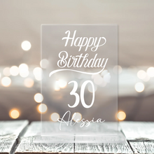 Carica l&#39;immagine nel visualizzatore di Gallery, Targa con base &quot;Birthday &quot; personalizzabile
