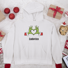 Carica l&#39;immagine nel visualizzatore di Gallery, Felpa con cappuccio &quot;Grinch&quot;  personalizzabile
