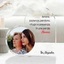 Carica l'immagine nel visualizzatore di Gallery, Targa cuore Maxi "Per Mamma " personalizzabile 15cm x 20cm
