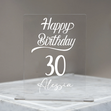 Carica l&#39;immagine nel visualizzatore di Gallery, Targa con base &quot;Birthday &quot; personalizzabile
