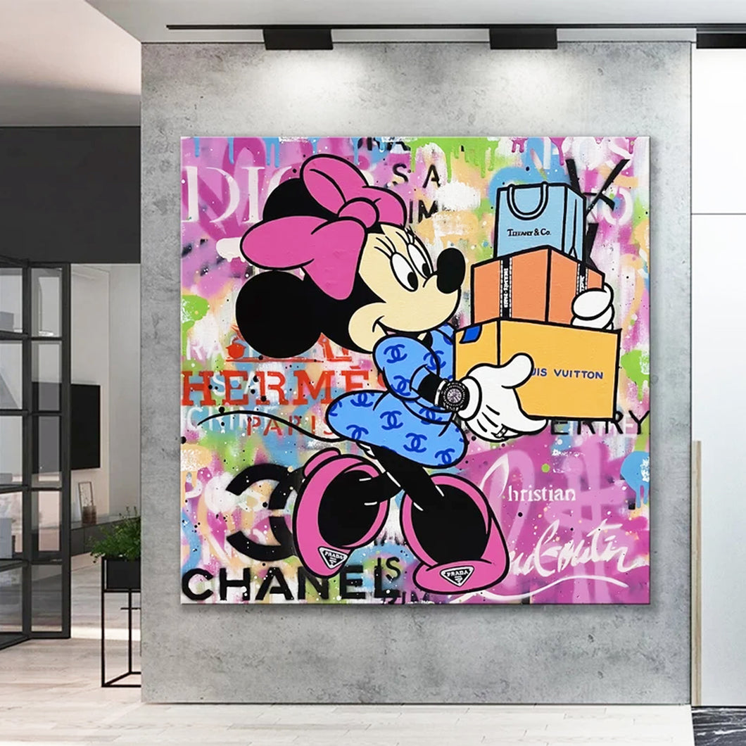 Tela in canvas Minnie Mouse Shopping