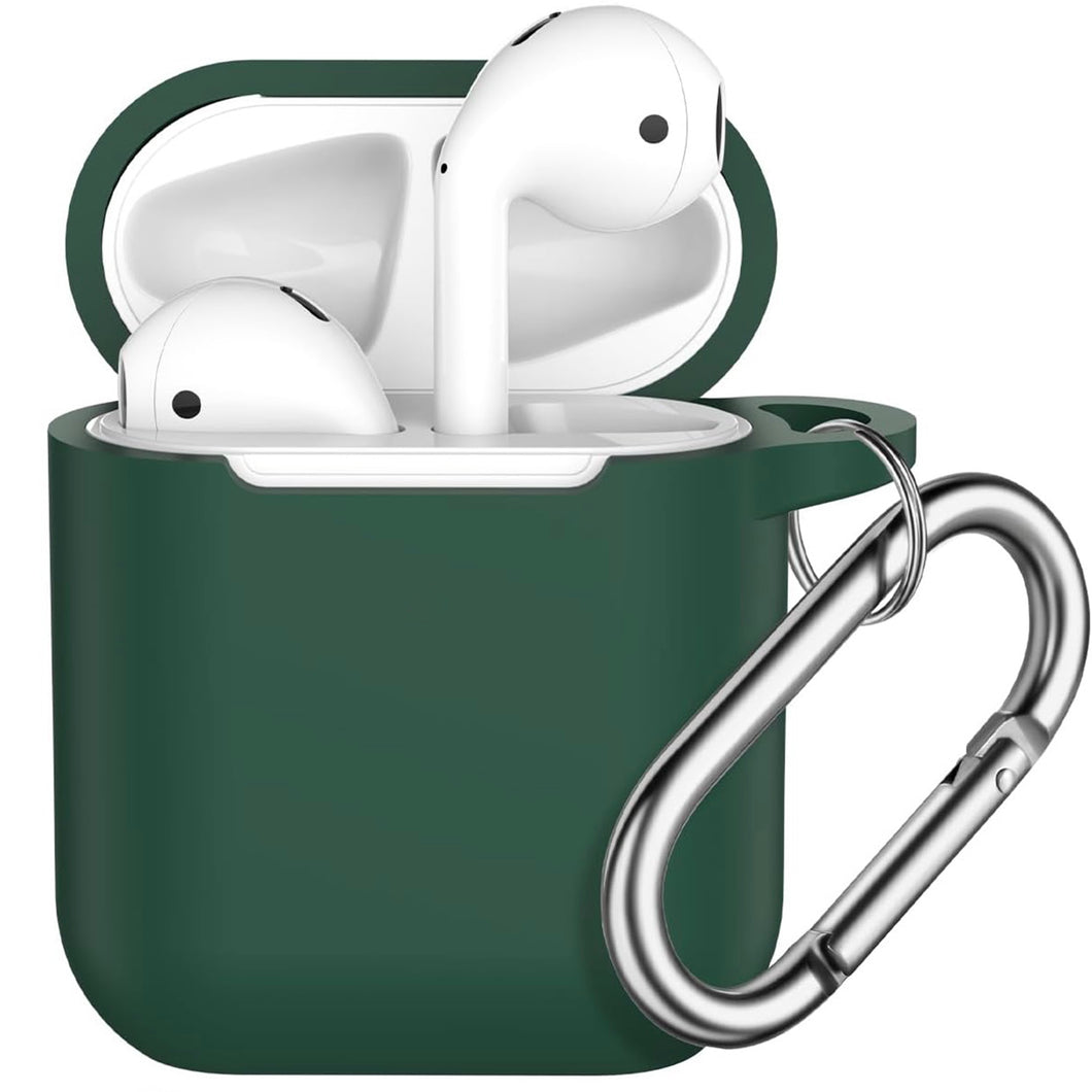 Custodia verde militare Airpods con gancio