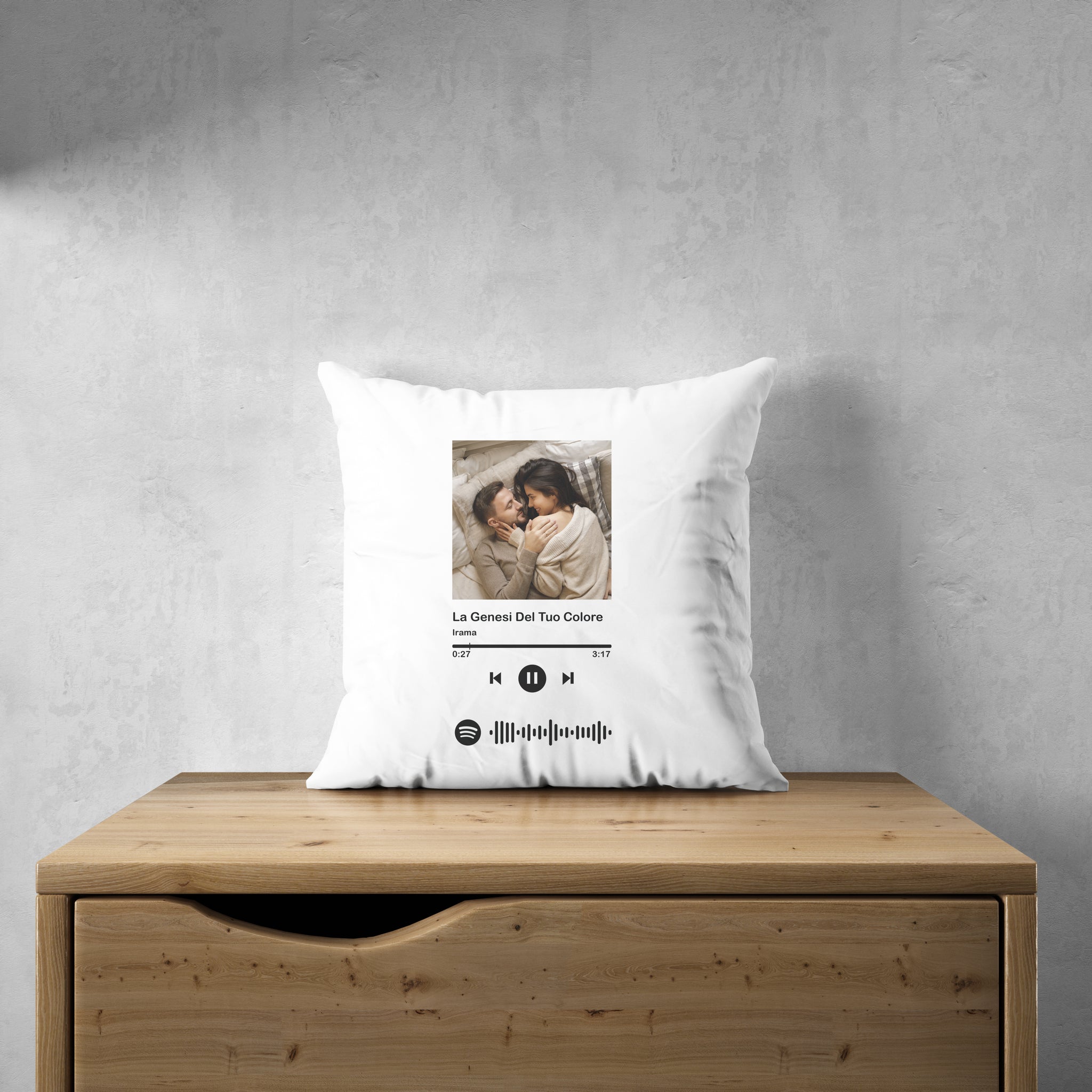 Cuscino Quadrato Personalizzato con il Tuo Spotify Codice e la Tua Foto  Mod. 2 Idea Regalo San Valentino – Grafica Nocera