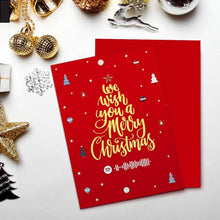 Carica l&#39;immagine nel visualizzatore di Gallery, Cartolina Merry Christmas con codice Spotify personalizzabile
